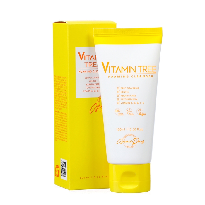 Пенка для лица Grace Day, очищающая, с витаминами, 100 мл Пенка для лица Grace Day, очищающая, с витаминами, 100 мл
