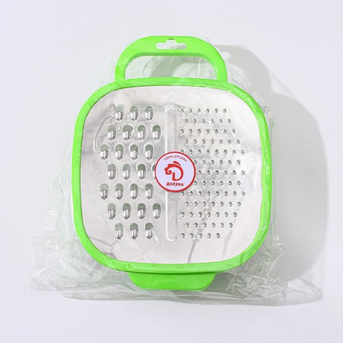 Тёрка с контейнером Доляна «Универсал», 2 в 1, 19×14,5×3,5 см, цвет МИКС Тёрка с контейнером Доляна «Универсал», 2 в 1, 19×14,5×3,5 см, цвет МИКС