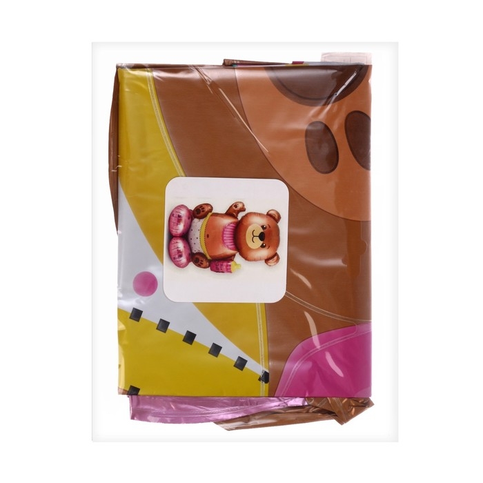 Шар фольгированный 55" &laquo;Мишка с бутылкой на подставке&raquo;, розовый, под воздух