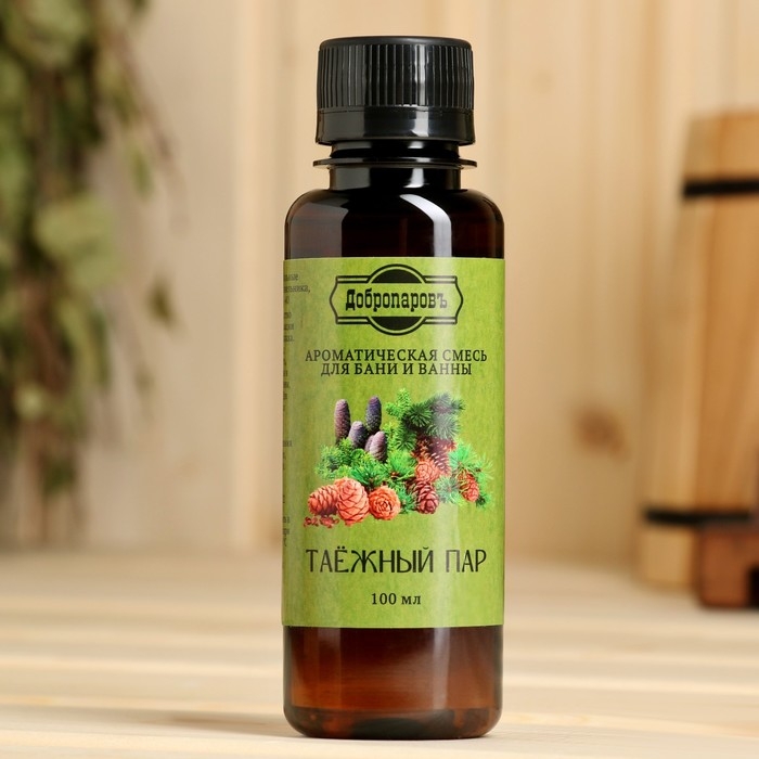Ароматизатор для бани и ванны Ароматизатор для бани и ванны "Таёжный пар" натуральная, 100 мл "Добропаровъ"