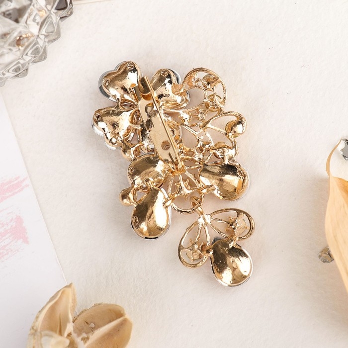 Брошь «Цветочная лоза», цвет золото Брошь «Цветочная лоза», цвет золото