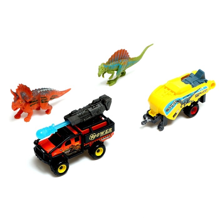 Вертолёт металлический «Дино парк», с динозаврами, МИКС Вертолёт металлический «Дино парк», с динозаврами, МИКС