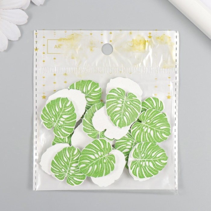 Декор для творчества дерево Декор для творчества дерево "Пальмовые листья" набор 20 шт 2,5х2,8 см