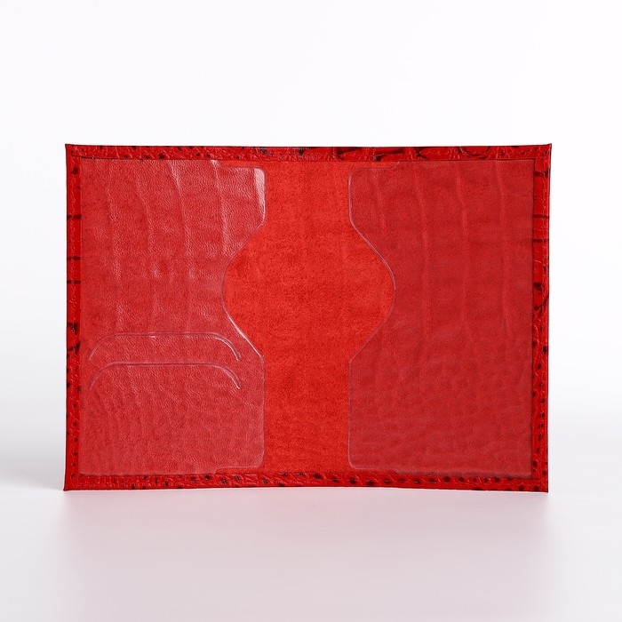 Обложка для паспорта, кайман, цвет красный Обложка для паспорта, кайман, цвет красный