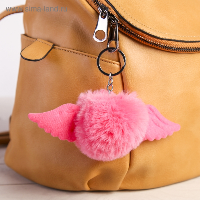 Пушистик на кольце Пушистик на кольце "Шарик с крыльями" МИКС 7х16,5х7 см