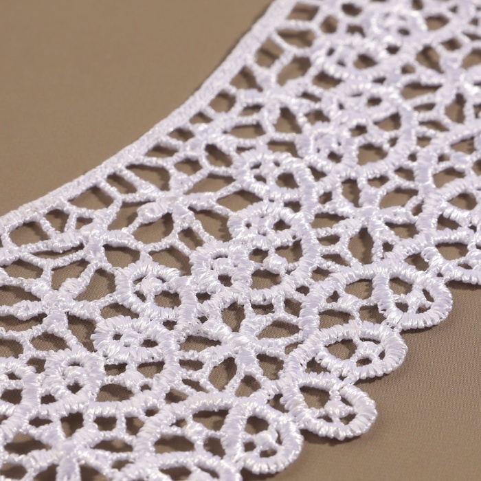 Воротник пришивной, гипюровый, 21 × 6 см, цвет белый Воротник пришивной, гипюровый, 21 × 6 см, цвет белый