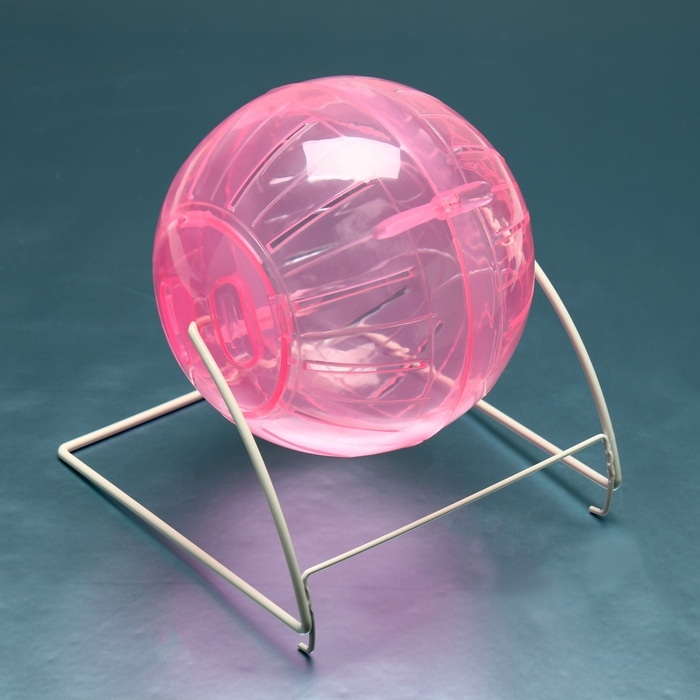 Шар для грызунов на металлическом основании, 12 см, розовый Шар для грызунов на металлическом основании, 12 см, розовый