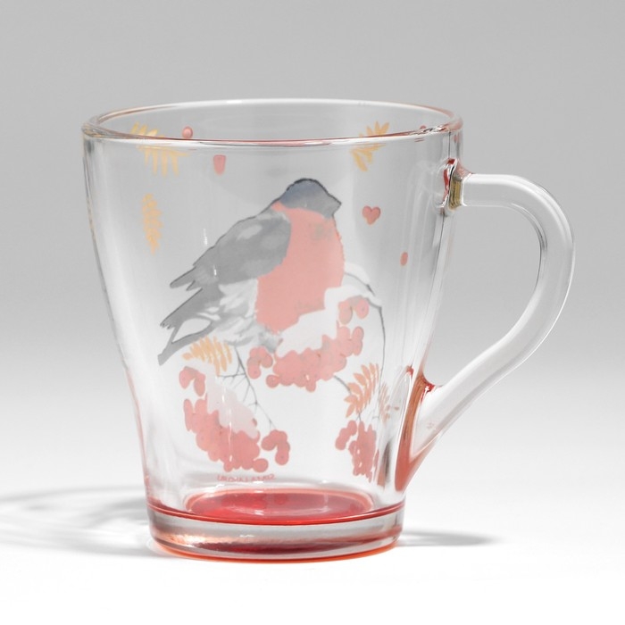 Новый год. Набор кружек стеклянных &laquo;Снегири!&raquo;, 2 шт