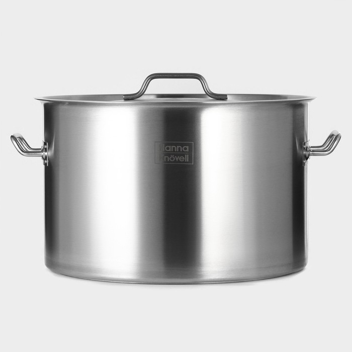 Кастрюля из нержавеющей стали Hanna Knövell, 47 л, d=45 см, h=28 см, толщина 1 мм, дно ТРС, толщина дна 4,6 мм, 201 сталь, металлическая крышка, индукция Кастрюля из нержавеющей стали Hanna Knövell, 47 л, d=45 см, h=28 см, толщина 1 мм, дно ТРС, толщина дна 4,6 мм, 201 сталь, металлическая крышка, индукция