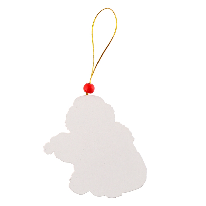 Ёлочная игрушка - подвеска деревянная «Новый год! Дед Мороз и змея», символ года 2025 Ёлочная игрушка - подвеска деревянная «Новый год! Дед Мороз и змея», символ года 2025