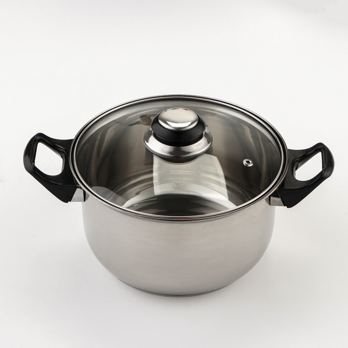 Набор посуды из нержавеющей стали «Чёрная ночь», 8 предметов: ковш 1,5 л, 2 кастрюли 2/3 л, сковорода d=24 см, крышки, стенки 0,3 мм, дно 5 мм Набор посуды из нержавеющей стали «Чёрная ночь», 8 предметов: ковш 1,5 л, 2 кастрюли 2/3 л, сковорода d=24 см, крышки, стенки 0,3 мм, дно 5 мм