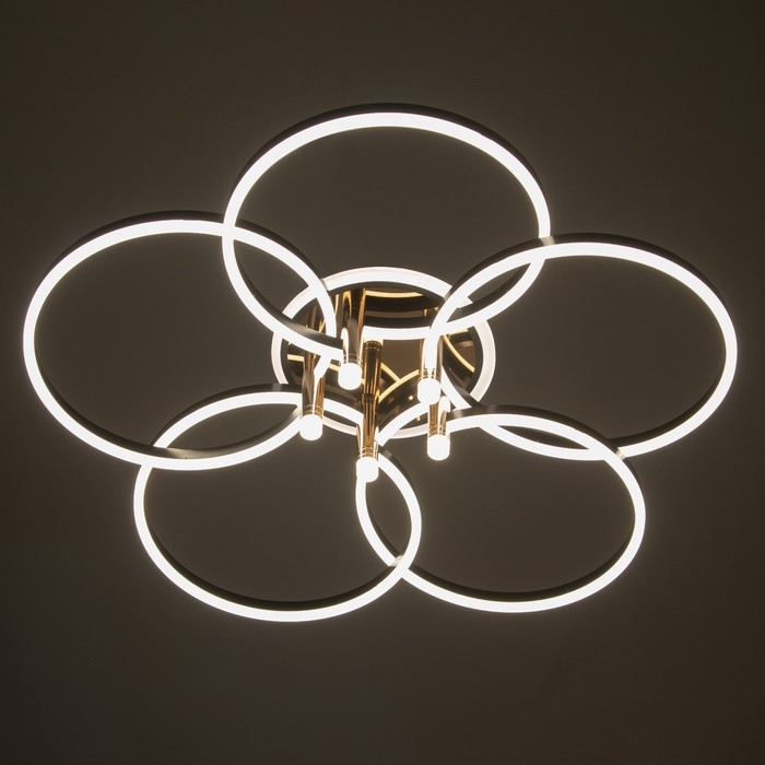 Светильник Светильник "Финди" 5xLED 250Вт черный 90х90х16 см BayerLux