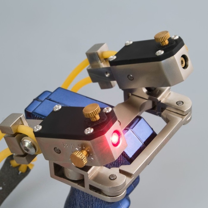 Рогатка металлическая, 3 жгута, лазерным целеуказателем+ заряд.устр-о Рогатка металлическая, 3 жгута, лазерным целеуказателем+ заряд.устр-о