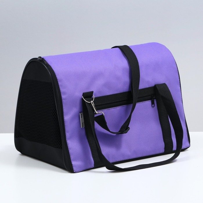 Сумка - переноска для животных, размер S, 39 х 23 х 27 см фиолетовый Сумка - переноска для животных, размер S, 39 х 23 х 27 см фиолетовый