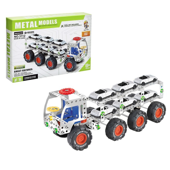 Конструктор металлический «Автовоз», 244 детали Конструктор металлический «Автовоз», 244 детали