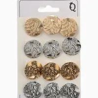 Брошь "Конгреф" листья,  (фас 12шт), цвет МИКС