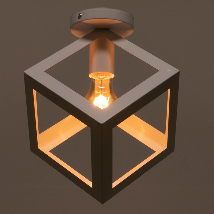 Светильник Светильник "Куб" 1хE27 40Вт белый 23х23х30 см BayerLux