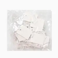 Ценники на верёвке, 100 шт. отверстие 4 мм, 3&times;4 см, белый