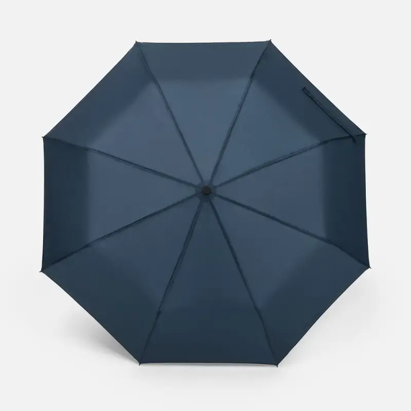 Зонт складной Smooth Move с плавным закрытием, темно-синий