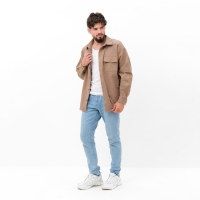 Рубашка мужская MIST oversize размер 48, бежевый