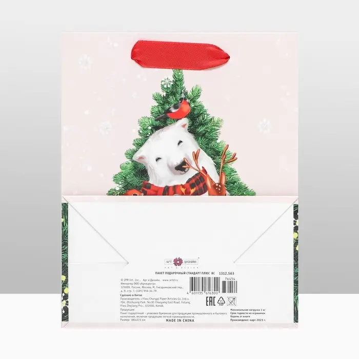 Пакет подарочный «Принимайте поздравления», 18×22.3×10 см