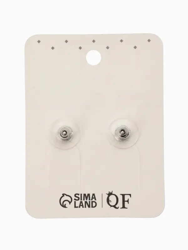 Серьги со стразами Серьги со стразами "Роскошь", прямоугольник, цвет тёмно.сине-белый в серебре