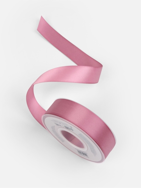 Лента атласная двухсторонняя №165 25мм*25±1м пыльная роза TR Лента атласная двухсторонняя №165 25мм*25±1м пыльная роза TR