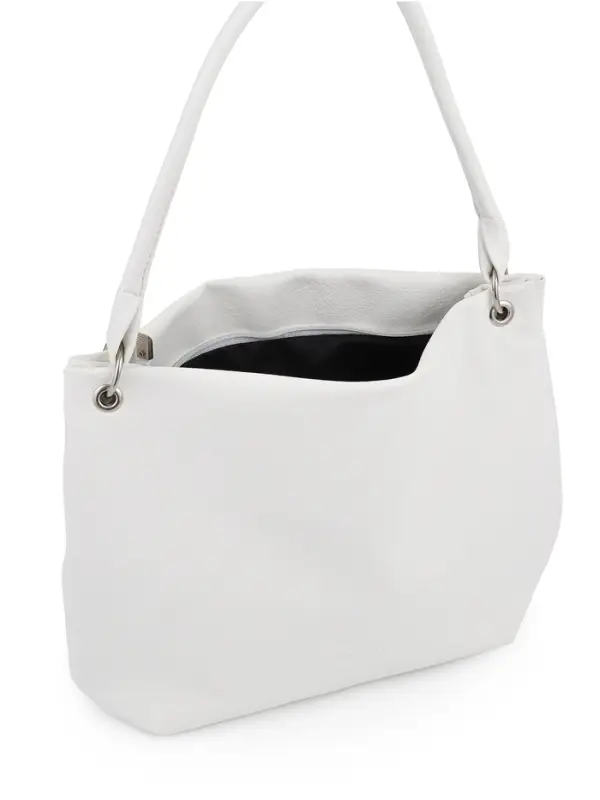 Сумка - мешок женская TEXTURA, на молнии, 36&times;10&times;28 см, белая