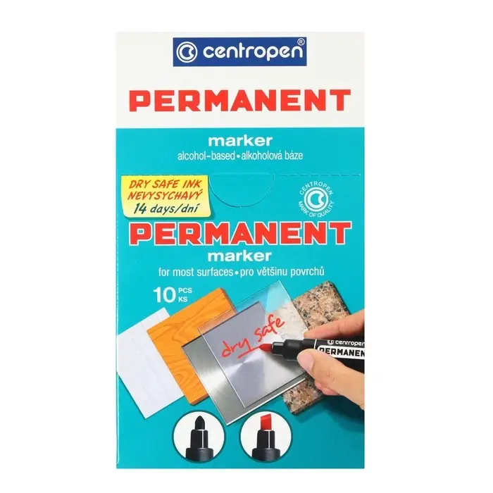 Маркер перманентный Centropen 8510, чёрный, узел 5.0 мм, линия 2.5 мм