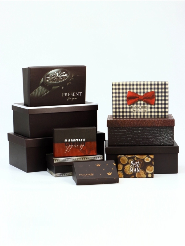 Набор коробок 10 в 1 Набор коробок 10 в 1 "Настоящему мужчине", 32,5 х 20 х 12,5 -12 х 7 х 4 см