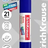 Клей-карандаш, ErichKrause Extra, PVP, усиленная формула, 21 г