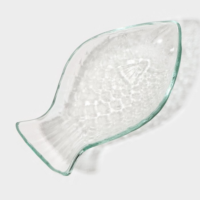 Блюдо стеклянное сервировочное Magistro «Авис. Рыба», 14×8×2,7 см