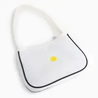 Сумка молодёжная на молнии, с принтом, 24&times;6.5&times;17 см, белая