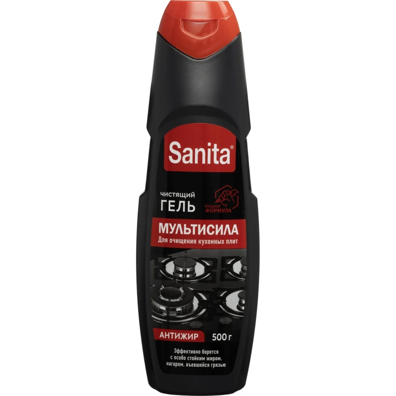 Средство для чистки плит SANITA гель антижир 500гр