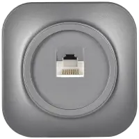 GLORY Розетка для открытой установки компьютерная RJ45 кат.5E РК10-ХСм сталь матовый IEK