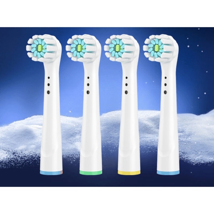 Насадки для электрической зубной щетки, для бережной очистки, 4 шт., в наборе Насадки для электрической зубной щетки, для бережной очистки, 4 шт., в наборе