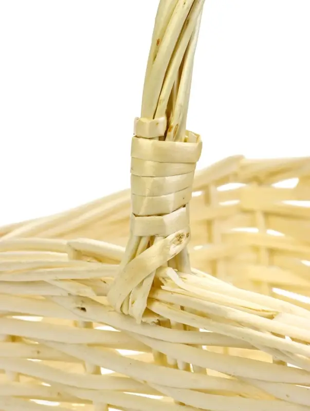 Корзина плетеная ИВА 27х22х14 см ПЛЕТ ручка h=13 см белая Корзина плетеная ИВА 27х22х14 см ПЛЕТ ручка h=13 см белая