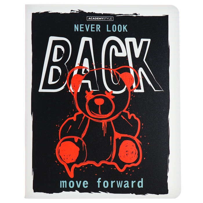 Тетрадь 48 листов в клетку Тетрадь 48 листов в клетку "Модный мишки", обложка пластиковая, МИКС