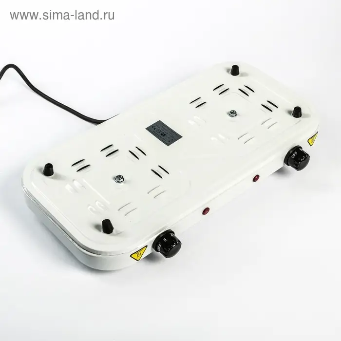 Плитка электрическая Sakura ПЭ-03, 2000 Вт, 2 конфорки, диаметр 14 см, спиральная