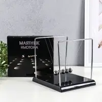 Маятник настольный антистресс &laquo;Шары Ньютона. Колыбель техно&raquo;, чёрная подставка, 18&times;20&times;17 см