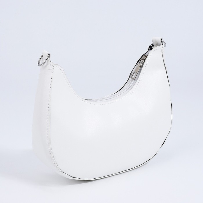 Сумка-багет на молнии, цвет белый Сумка-багет на молнии, цвет белый