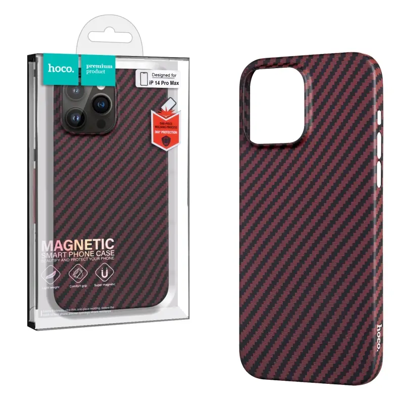 Чехол iPh 14 Pro Max (6.7) Hoco Carbon Ultra-Thin MagSafe Чехол iPh 14 Pro Max (6.7) Hoco Carbon Ultra-Thin MagSafe