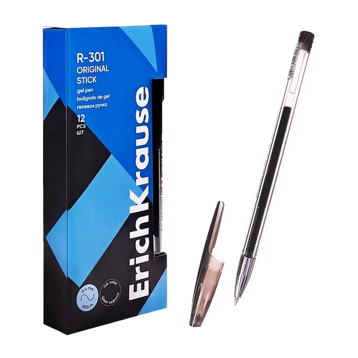 Ручка гелевая R=301 Original Gel, узел 0.5 мм, чернила чёрные, длина линии письма 600 метров