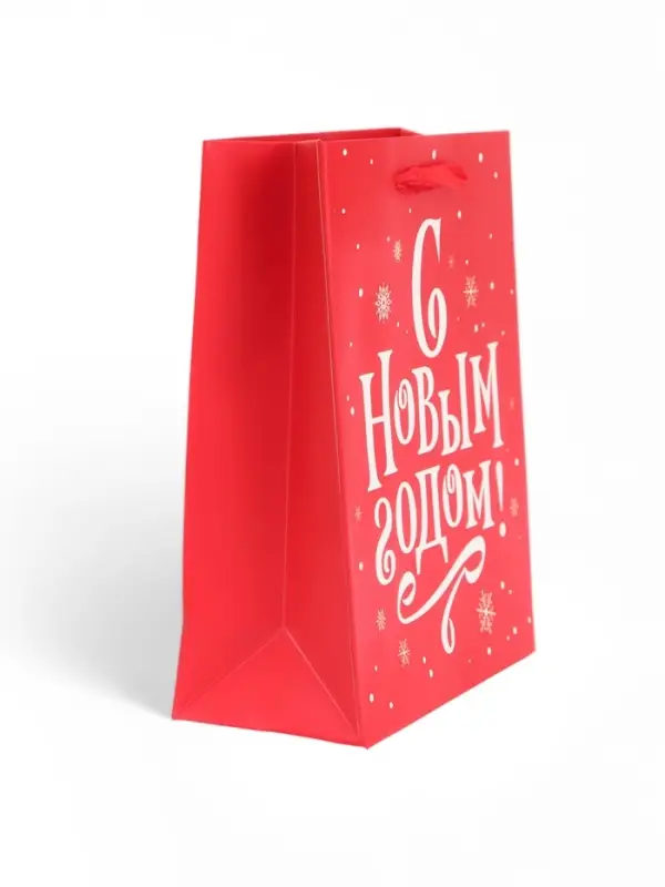 Пакет ламинированный подарочный «Новогодний», S 15×12×5.5 см