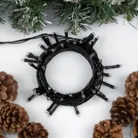 Гирлянда &laquo;Нить&raquo; 5 м, IP20, тёмная нить, 50 LED, 8 режимов, 220 В, свечение зелёное
