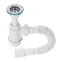 Сифон для мойки ZEIN, 1 1/2&rsquo;&rsquo;, с гибкой трубой 40*50мм, литой выпуск