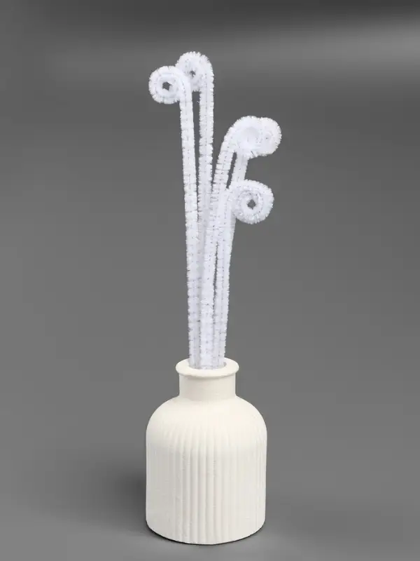 Синельная проволока, набор 50 шт., белая с люрексом, 30 см