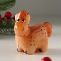 Сувенир Конь Гаврюша, 8х7,5 см, селенит