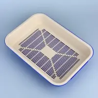 Туалет средний с сеткой 36&times;26&times;6.5 см, тёмно-синий/бежевый