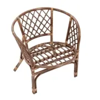 Набор садовой мебели "Bagama": 2 кресла, 1 диван, 1 стол, ротанг тёмный, подушки зелёные